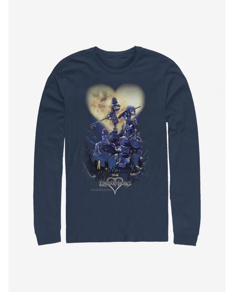 Disney Kingdom Hearts Poster Logo Long-Sleeve T-Shirt $8.16 T-Shirts