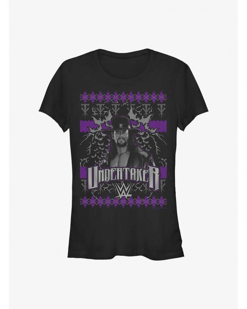 WWE The Undertaker Mark Calaway Ugly Christmas Girls T-Shirt $8.96 T-Shirts