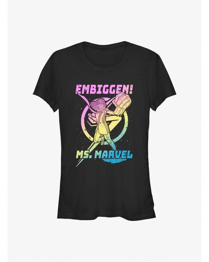 Marvel Ms. Marvel Gradient Marvel Girls T-Shirt $6.77 T-Shirts