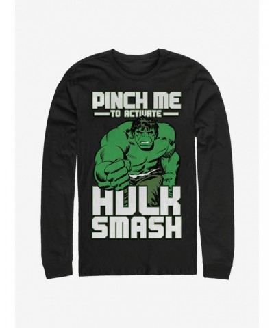 Marvel Hulk Hulk Smash Pinch Long-Sleeve T-Shirt $8.16 T-Shirts