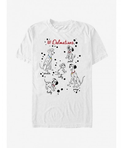 Disney 101 Dalmatians Puppy Names T-Shirt $4.66 T-Shirts