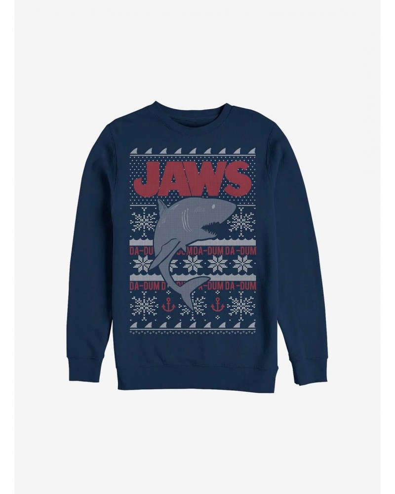 Jaws Ugly Christmas Sweater Sweatshirt $12.99 Sweatshirts